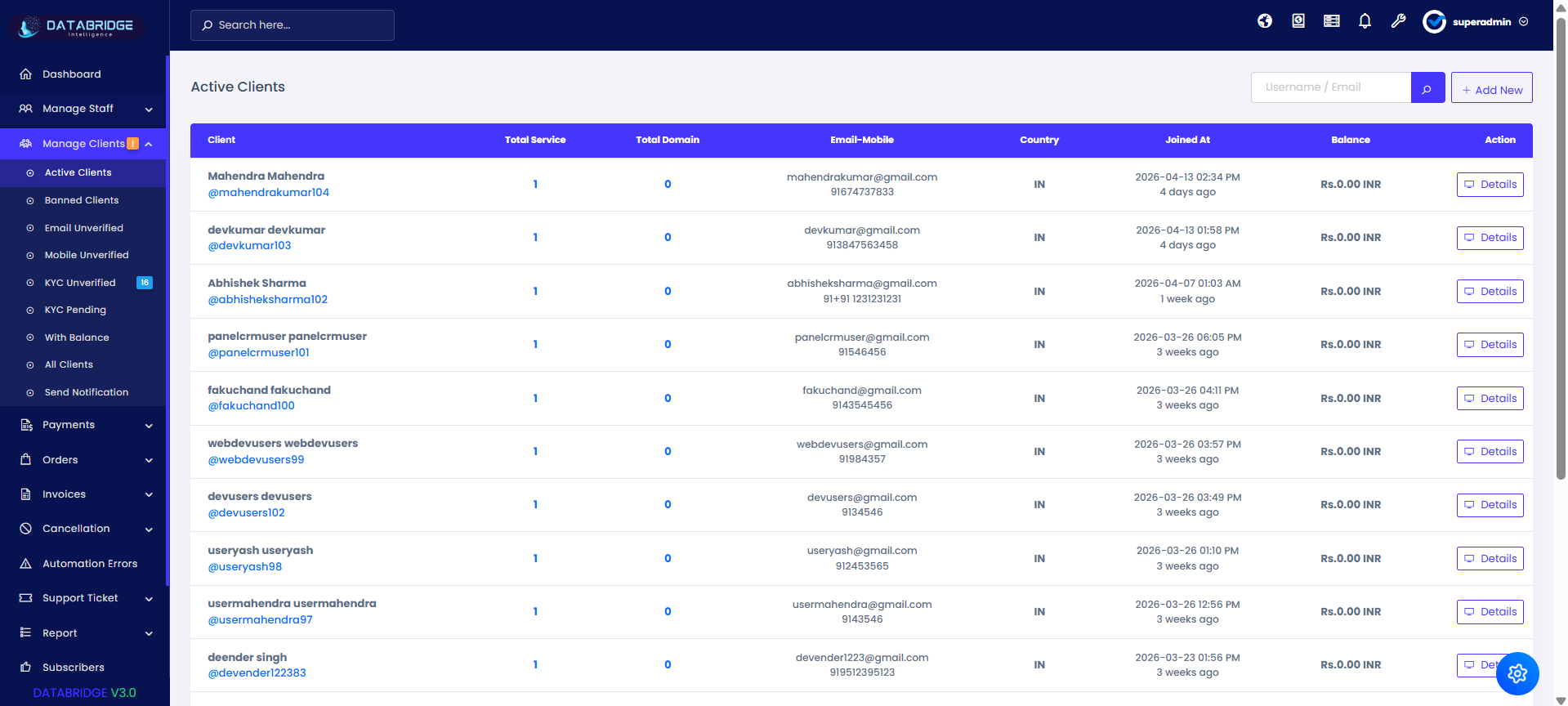 Manage Clients Image